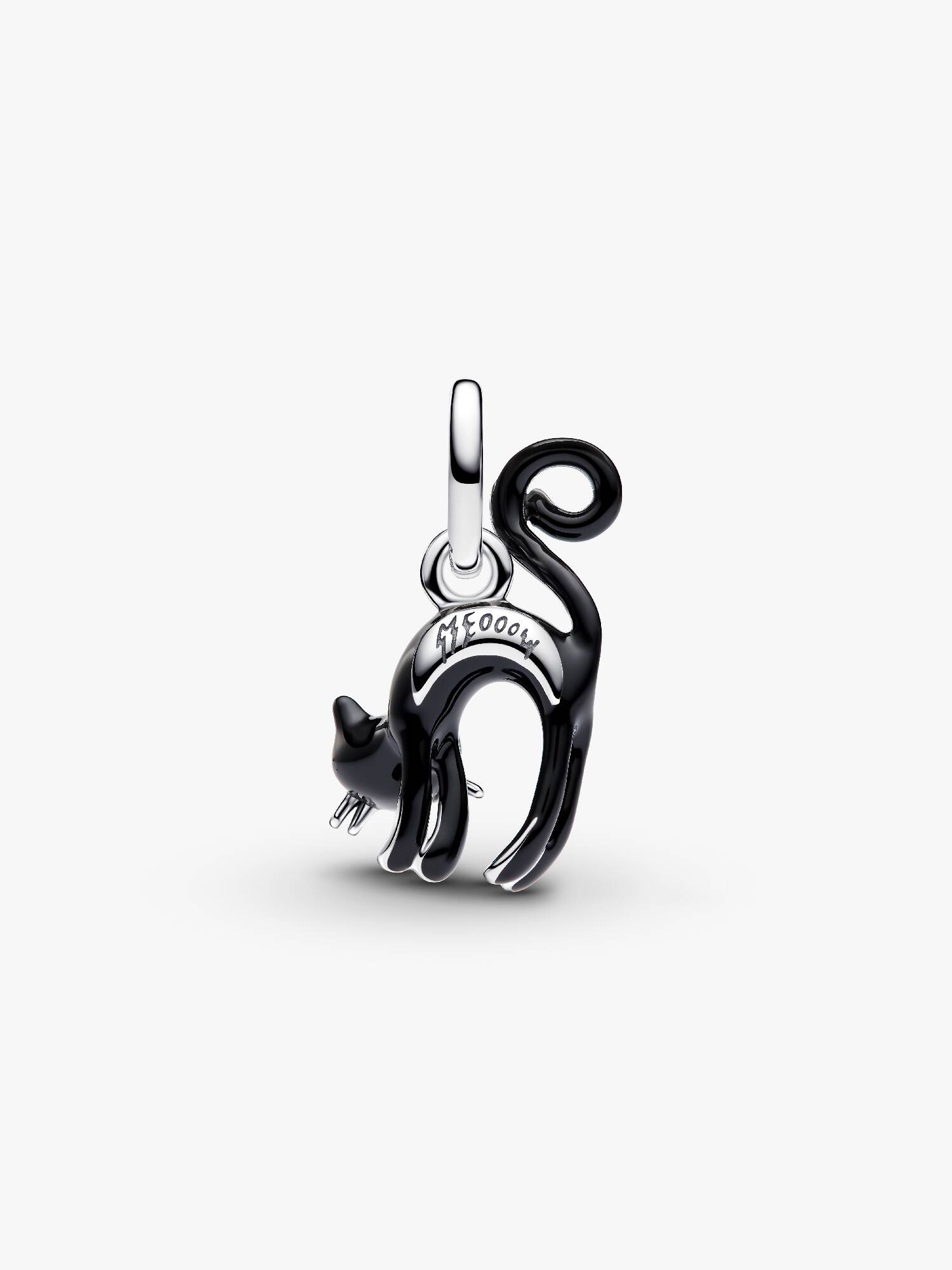 Charm Pandora Pendente Gatto Nero in Argento 925