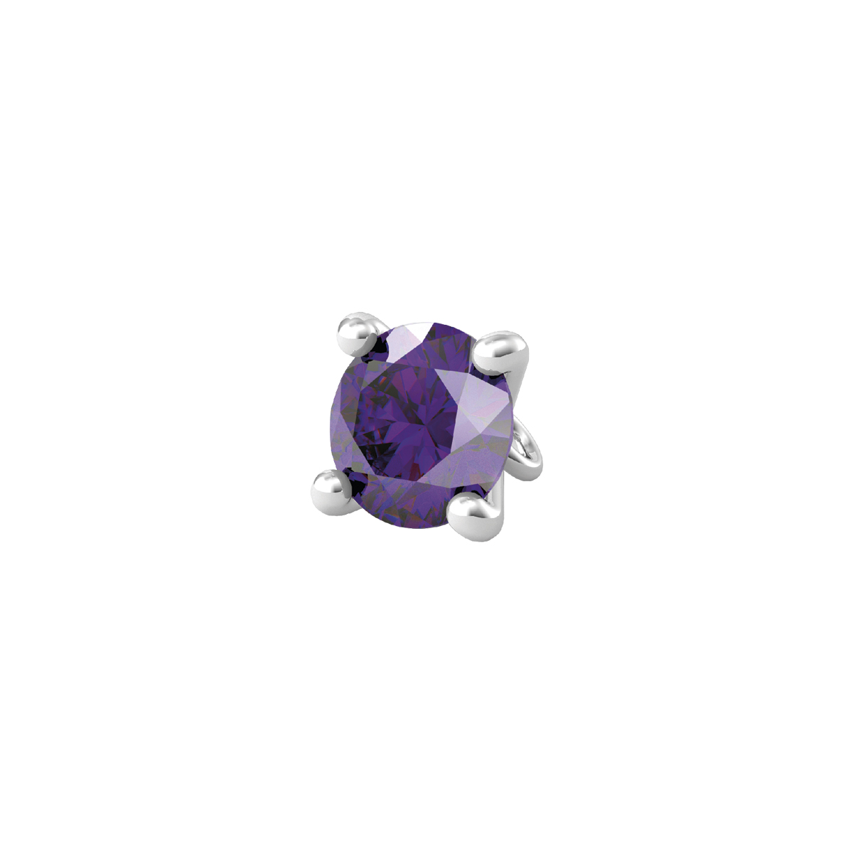 Ciondolo Donna Kidult con Zircone Viola Taglio Diamante