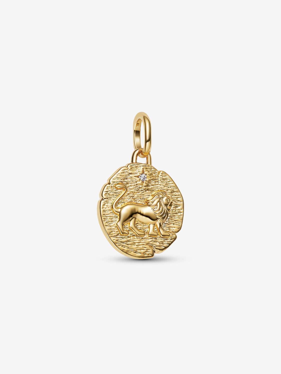 Charm Pandora Medallion Leone "Vita Veritas Virtus" Placcatura in Oro 14k