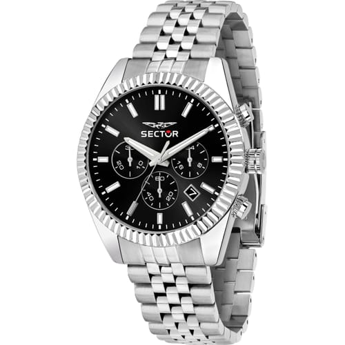 Orologio Uomo Sector 240 al Quarzo con Quadrante Nero 41 mm Cronografo