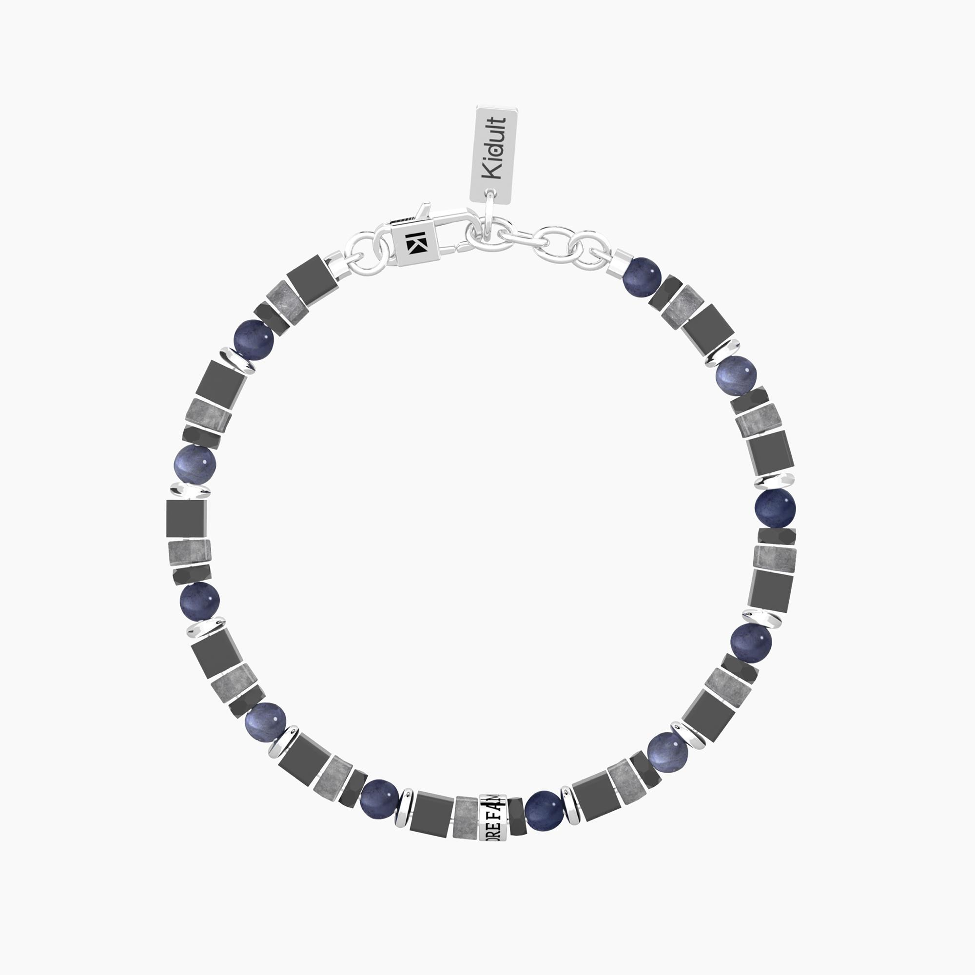 Bracciale Uomo Kidult Famiglia è Amore con Pietre Multicolor 