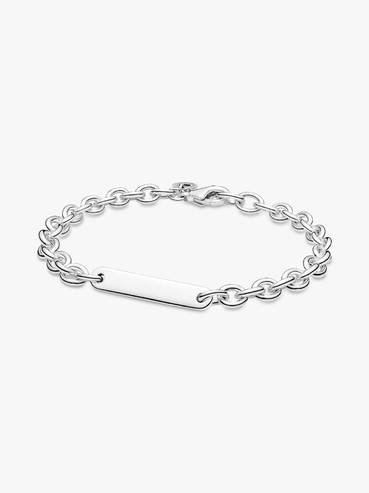Bracciale Pandora a Catena da Incidere Argento Sterling 925 Misura 16