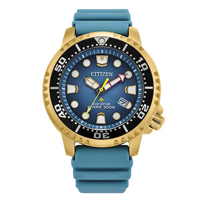 Orologio Uomo Citizen Promaster Diver's Eco Drive 200 mt con Quadrante Blu 44 mm 