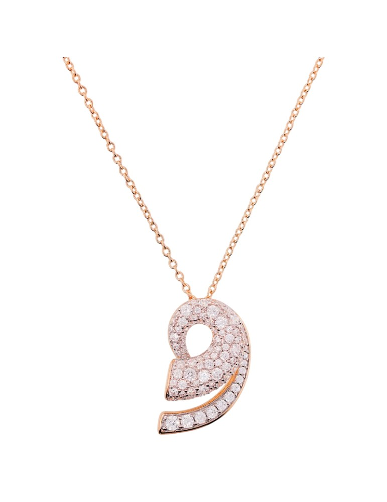 Collana Donna Bronzallure Altissima con Ciondolo Spirale in Pavè di Cubic Zirconia 