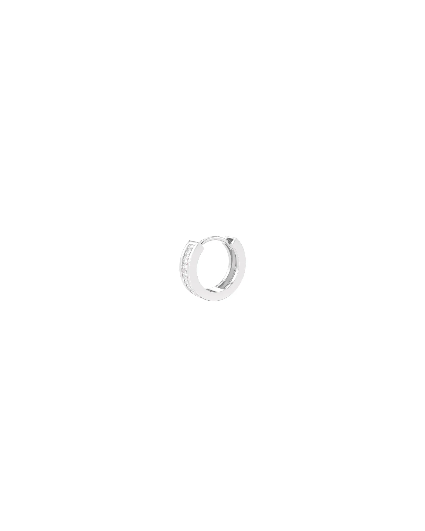 Orecchino Ambile hoop Zirconia Mini con Zirconi Bianchi in Argento 925
