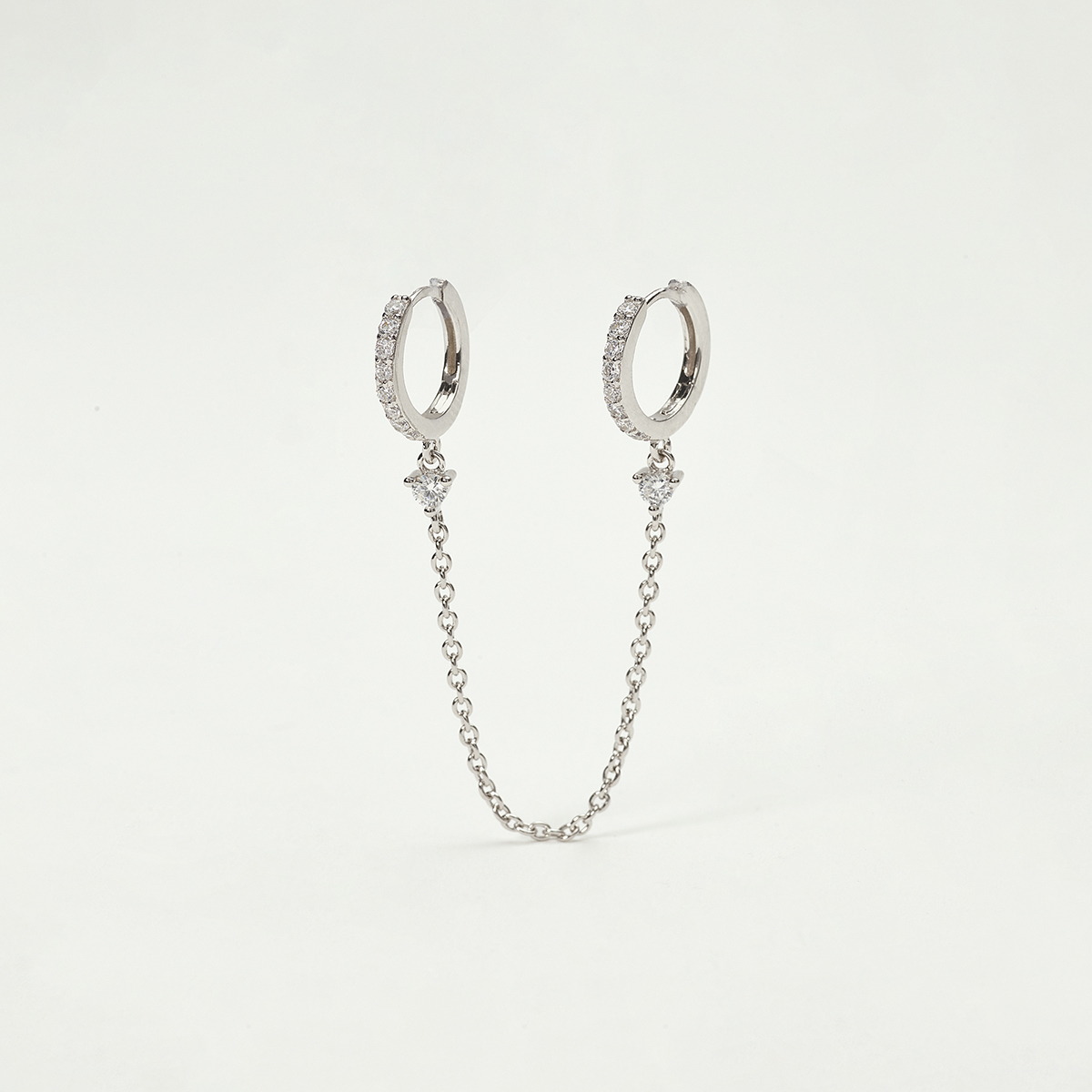 Mono Orecchino Donna Mabina Passo a Due con Zirconi 