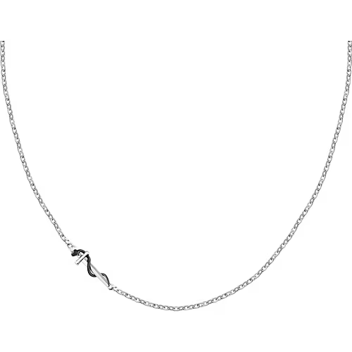 Collana Uomo Sector Basic in Acciaio con Dettaglio Serpente Nero 