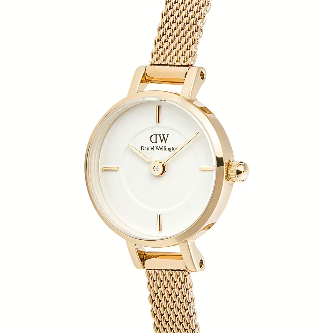 Orologio Donna Daniel Wellington Petite Mini al Quarzo con Quadrante Bianco 19 mm Cinturino Placcato Oro