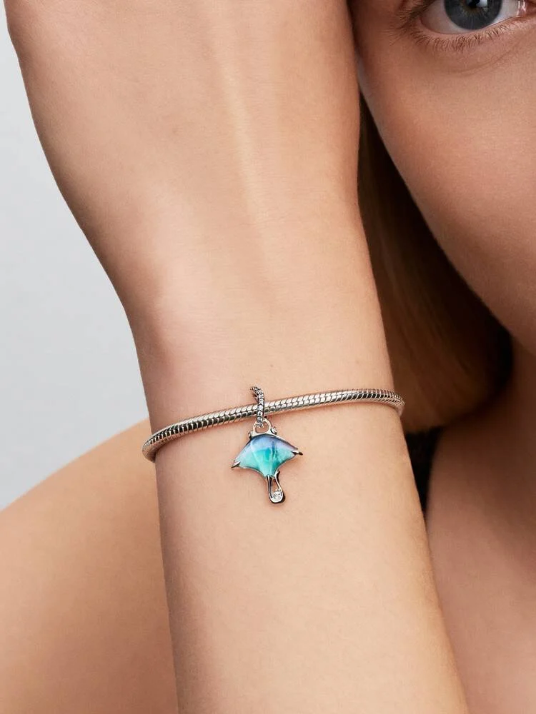 Charm Pendente Pandora Manta Vetro di Murano