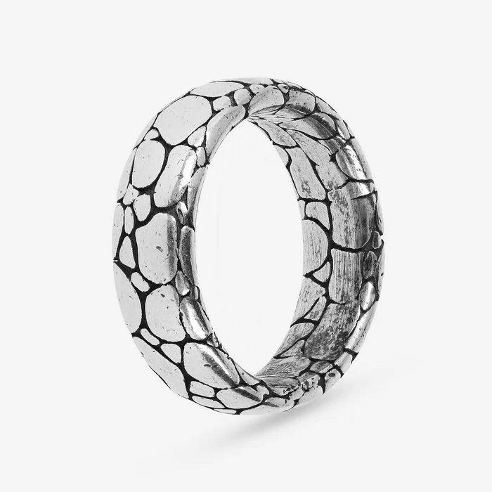 Anello Unisex Albert M. Fedina Classico Texture Serpente in Argento 925