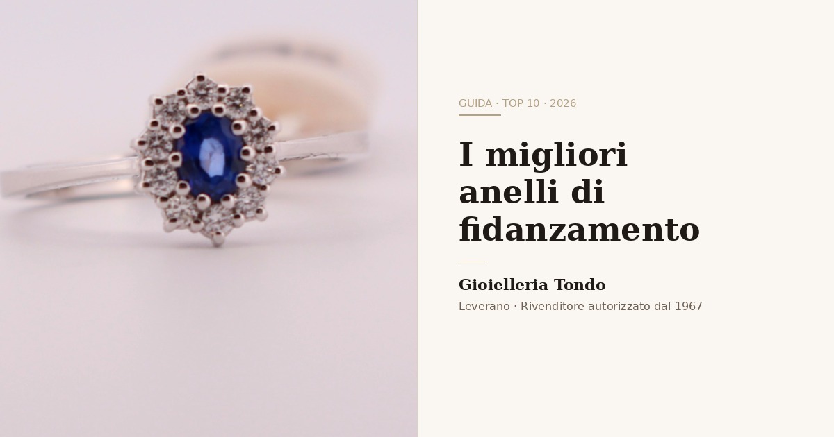Top 10 anelli di fidanzamento 2026: la classifica dal banco Tondo dal 1967