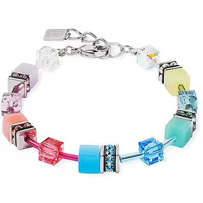 Bracciale Donna Coeur De Lion Geocube con Cristalli Multicolor 