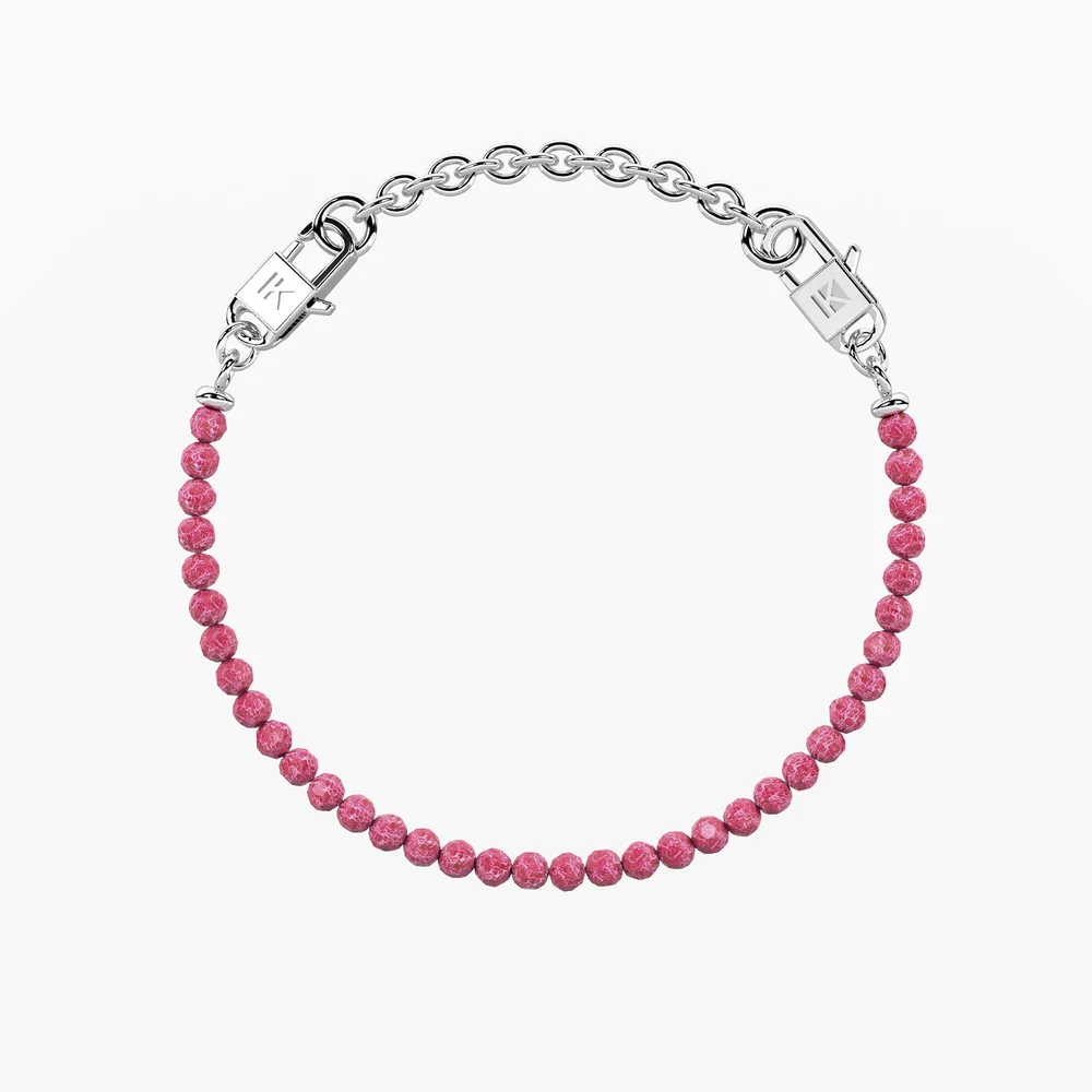 Bracciale Donna Kidult Senorita Componibile con Zirconi Rubino in Acciaio Argentato