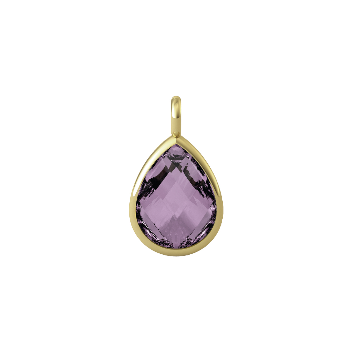 Kidult - Ciondolo taglio goccia in glass viola - 741101