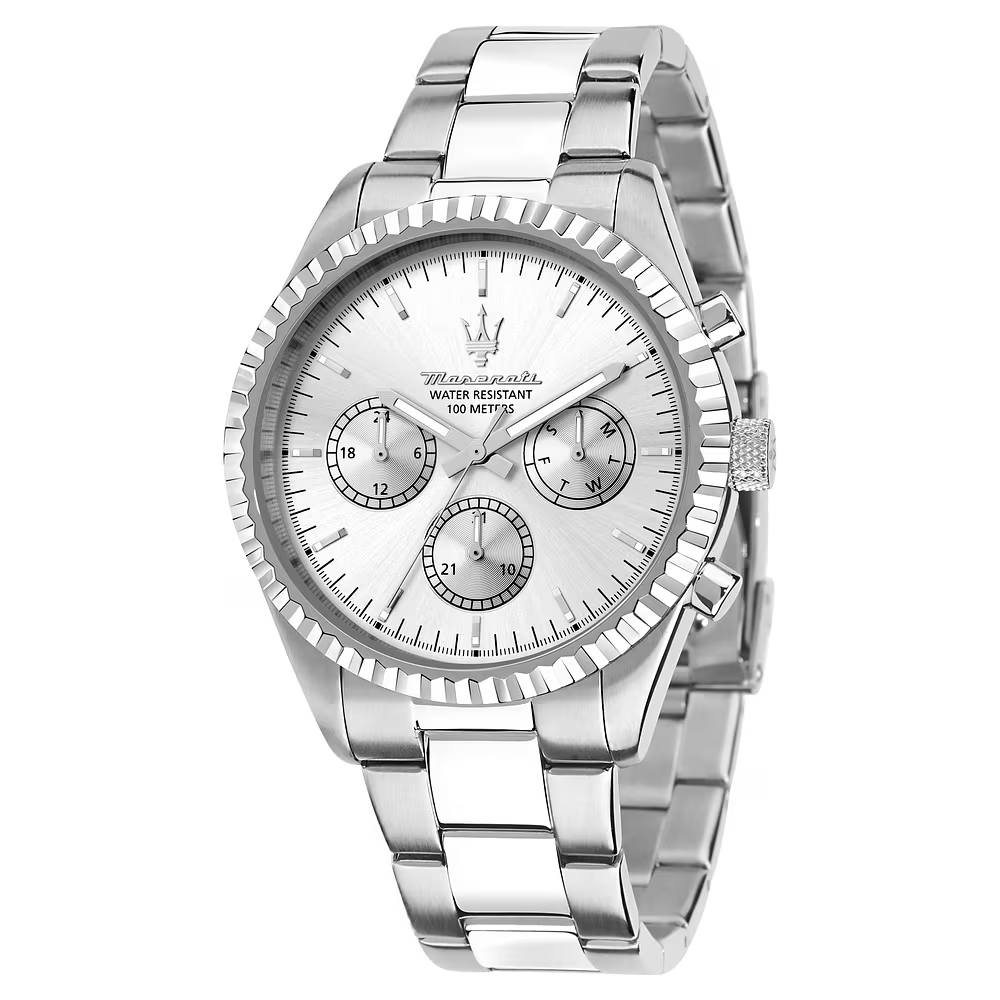 Orologio Uomo Maserati Competizione al Quarzo con Quadrante Silver 43 mm 
