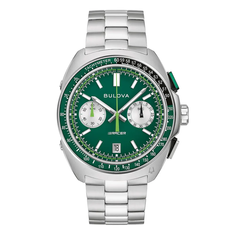 Orologio Uomo Bulova Racer al Quarzo con Quadrante Verde 42 mm 