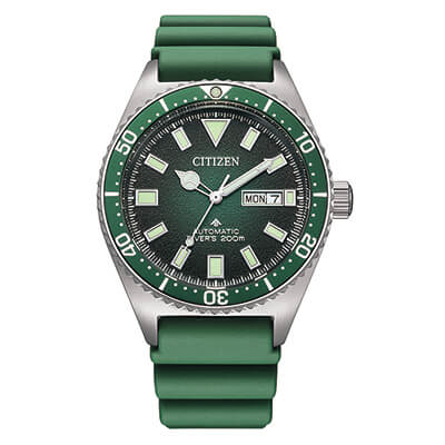 Orologio Uomo Citizen Diver's Automatic 200 mt con Quadrante Verde 41 mm