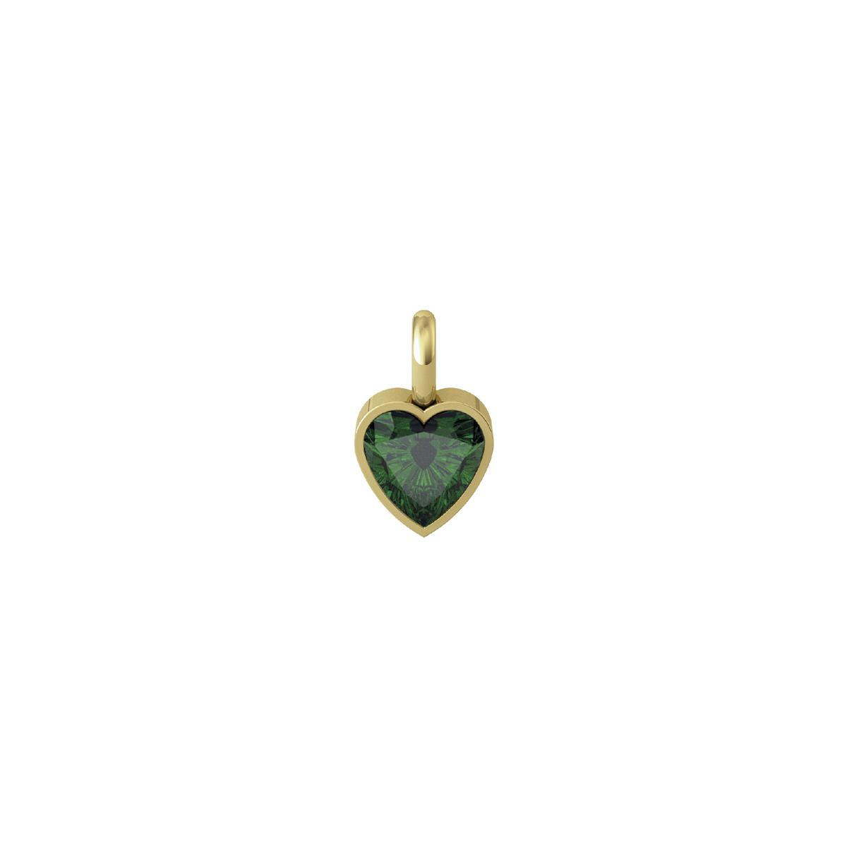 Ciondolo Donna Kidult Energy Stone con Zircone Verde Taglio Cuore