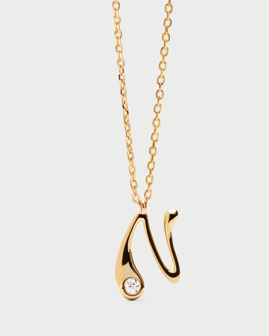 Collana Donna Pdpaola con Pendente Iniziale N 