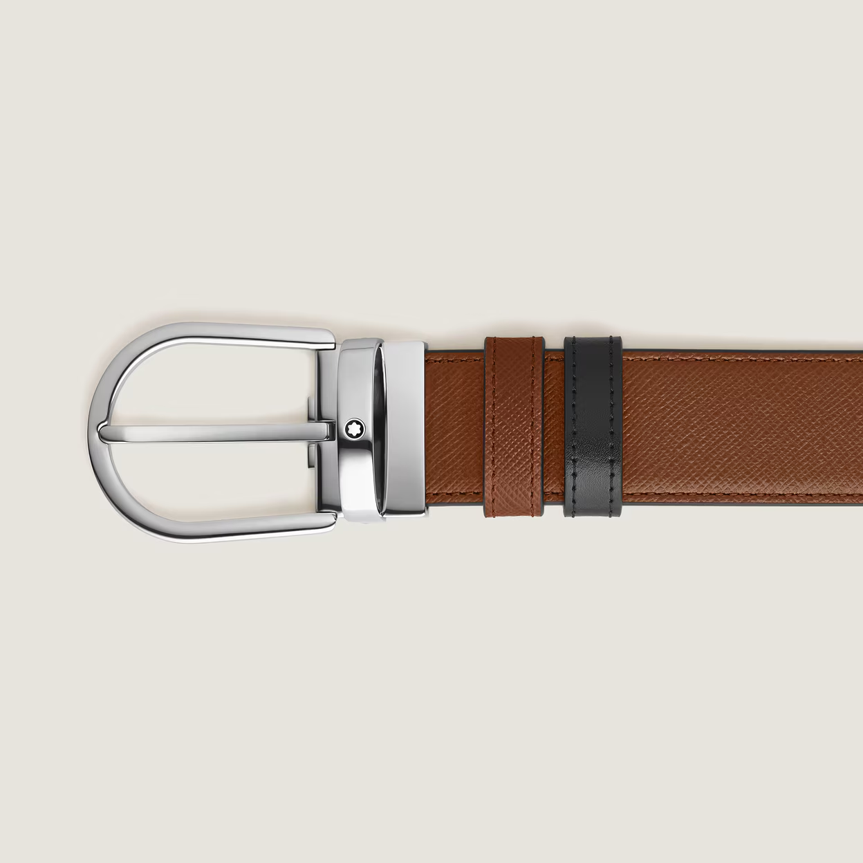 Cintura Reversibile Montblanc Horseshoe 35 mm in Pelle Sartorial