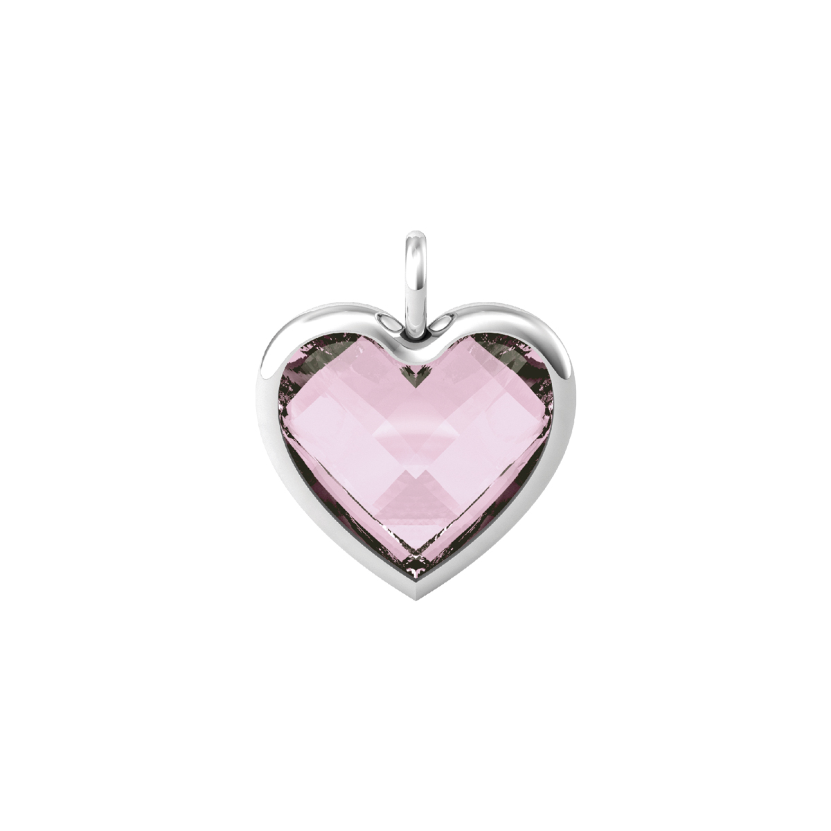 Kidult - Ciondolo grande a cuore in glass rosa - 741087