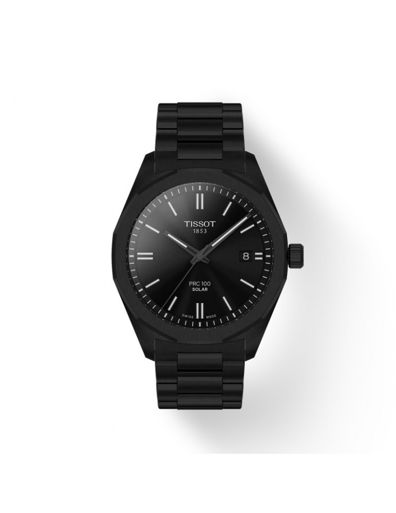 Orologio Uomo Tissot PRC 100 Solar al Quarzo con Quadrante Nero 39 mm