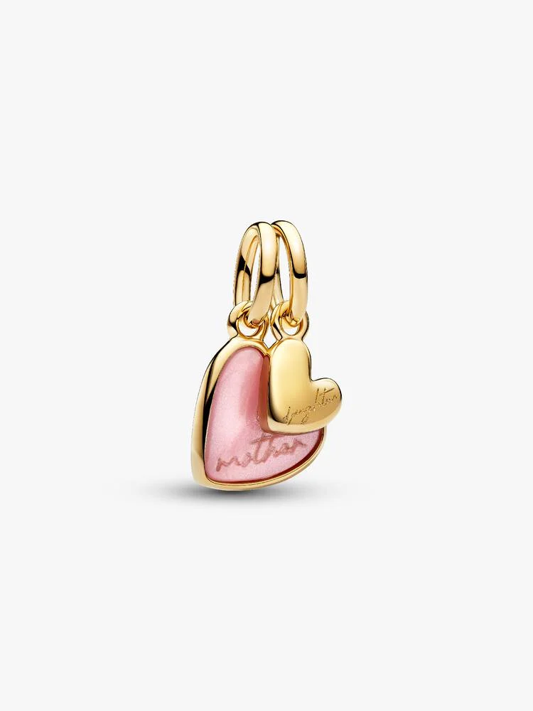 Charm Pendente Pandora Unione di Cuori Mamma e Figlia Divisibile
