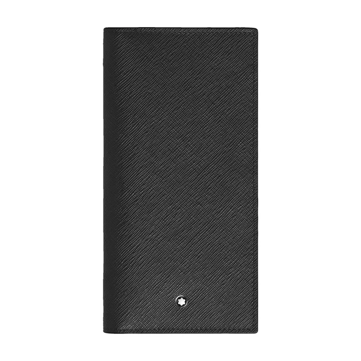 Portafoglio Lungo Montblanc 6 Tasche in Pelle Sartorial Nero