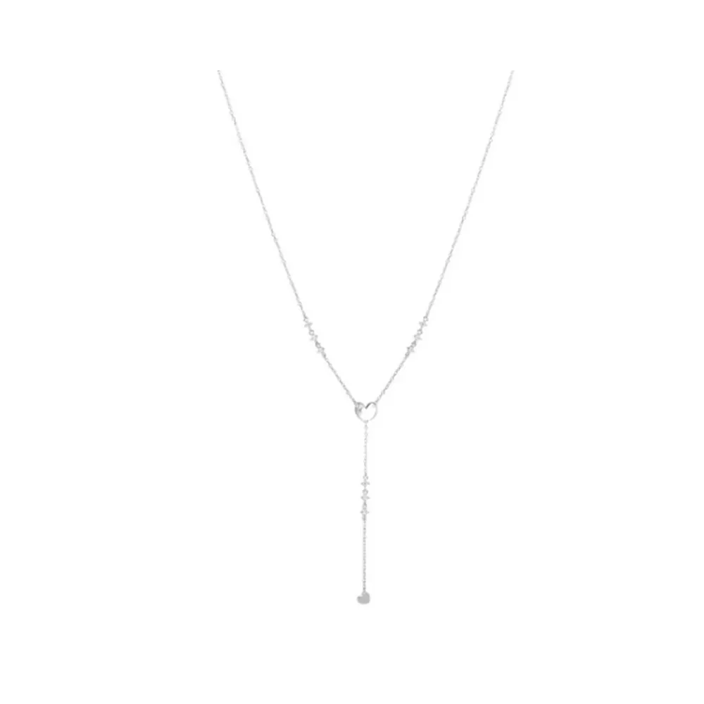 Collana Rue Des Mille Donna Essence Rosario Cuore con Zirconi Argento 925