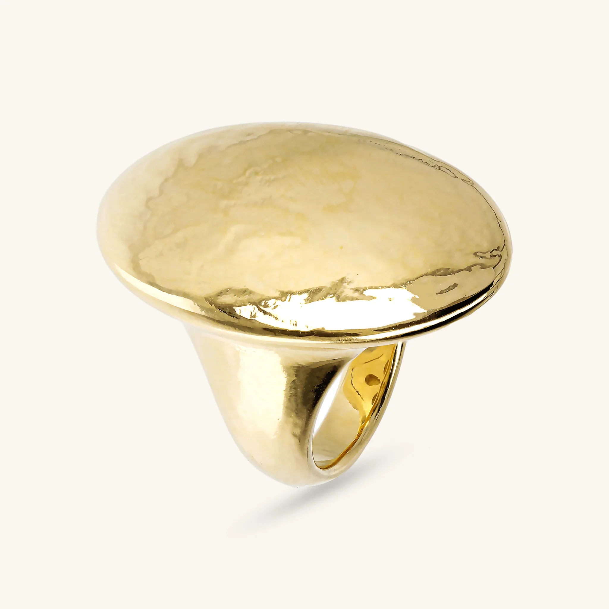 Anello Donna Etrusca Chevalier Martellato Forma Ovale