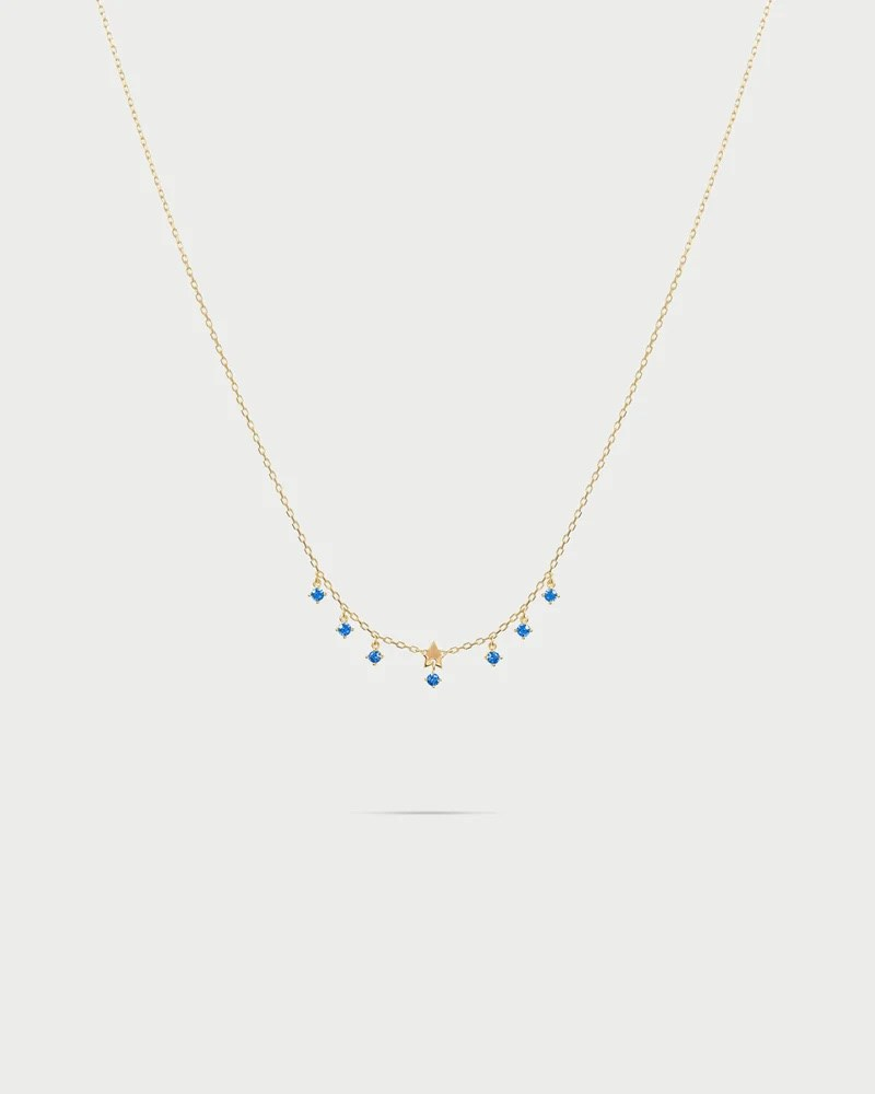 Collana Donna Rue Des Mille Essence con Zirconi Blu Pendenti
