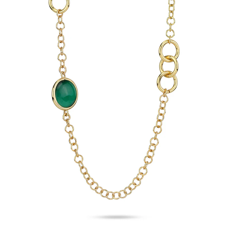 Collana Donna Boccadamo Crisette con Pietra Dura Verde 
