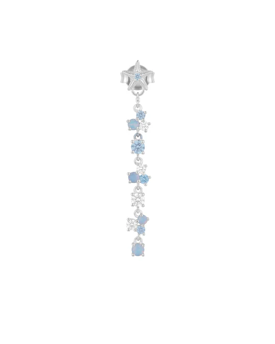 Orecchino Donna Amabile Charmi Starfish con Zirconi Azzurri e Bianchi 