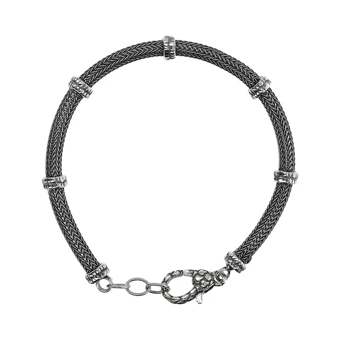 Bracciale Albert Catena Spiga con Rondelle Texture