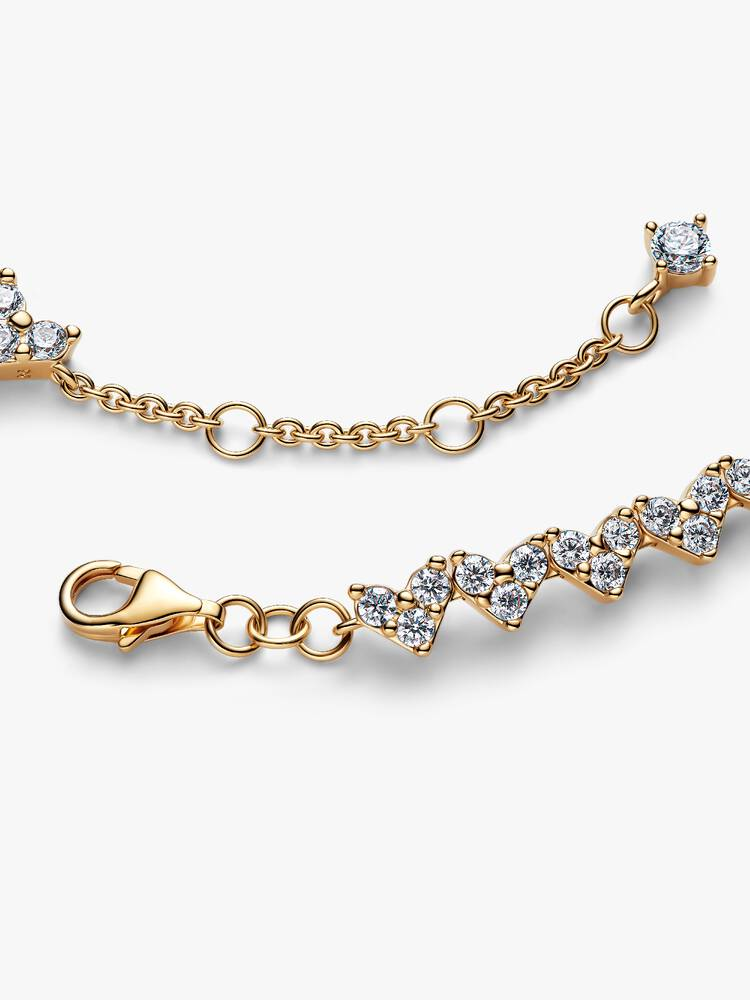 Bracciale Pandora Cuori con Tre Pietre
