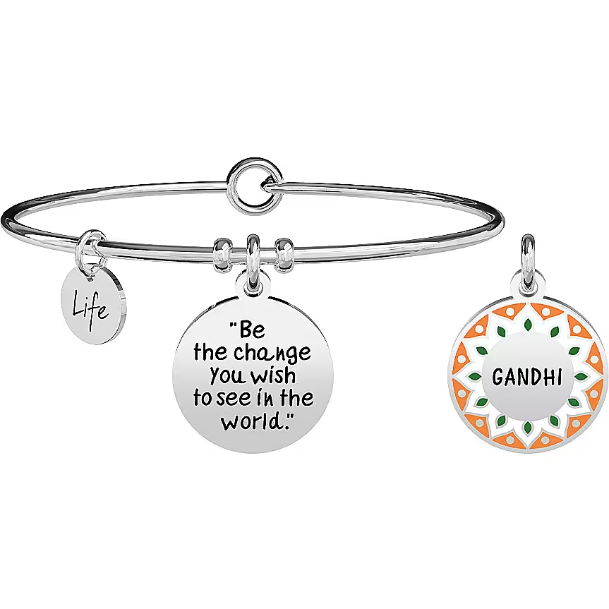 Bracciale Donna Kidult Be the Change You Wish to See in the World. Gandhi 