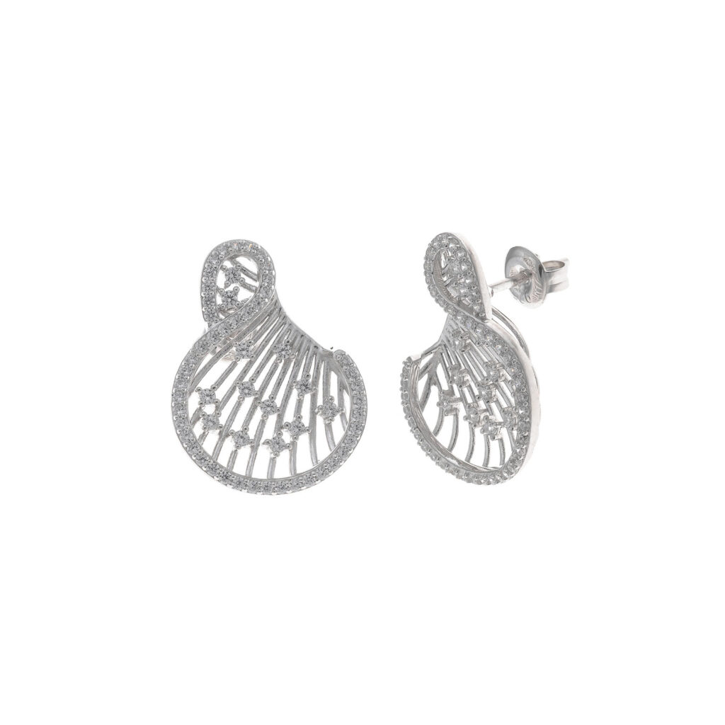 Orecchini Donna Salvatore Plata Wedding in Argento con Zirconi Bianchi 