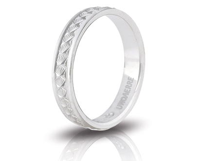 Fedina Unisex Unoaerre Petunia in Argento Bianco Misura 24