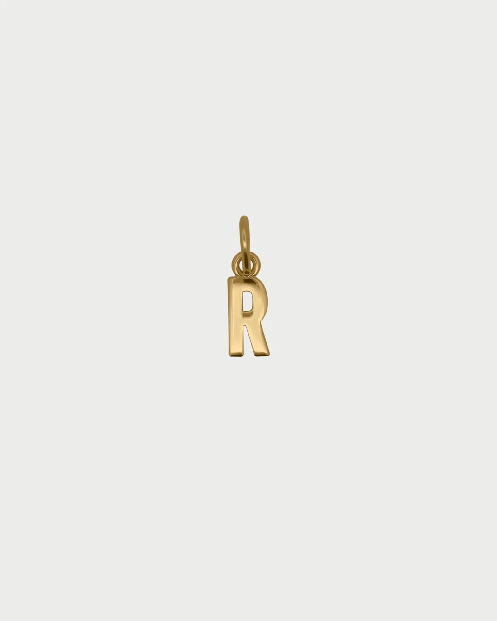 Charm Donna Rue Des Mille Lettera R in Argento Dorato 