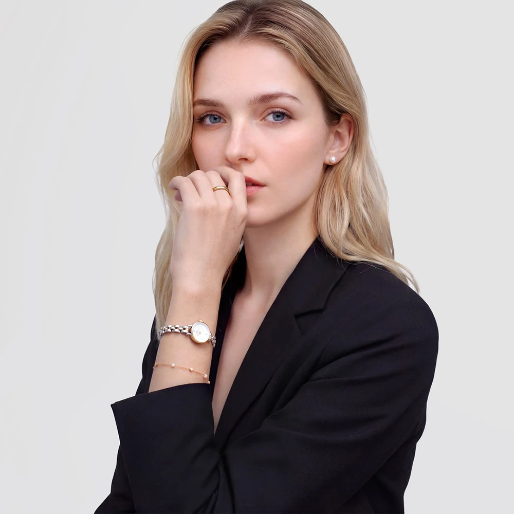 Orologio Donna Daniel Wellington Petite Mini al Quarzo con Quadrante Bianco 19 mm Cinturino Acciaio/Oro