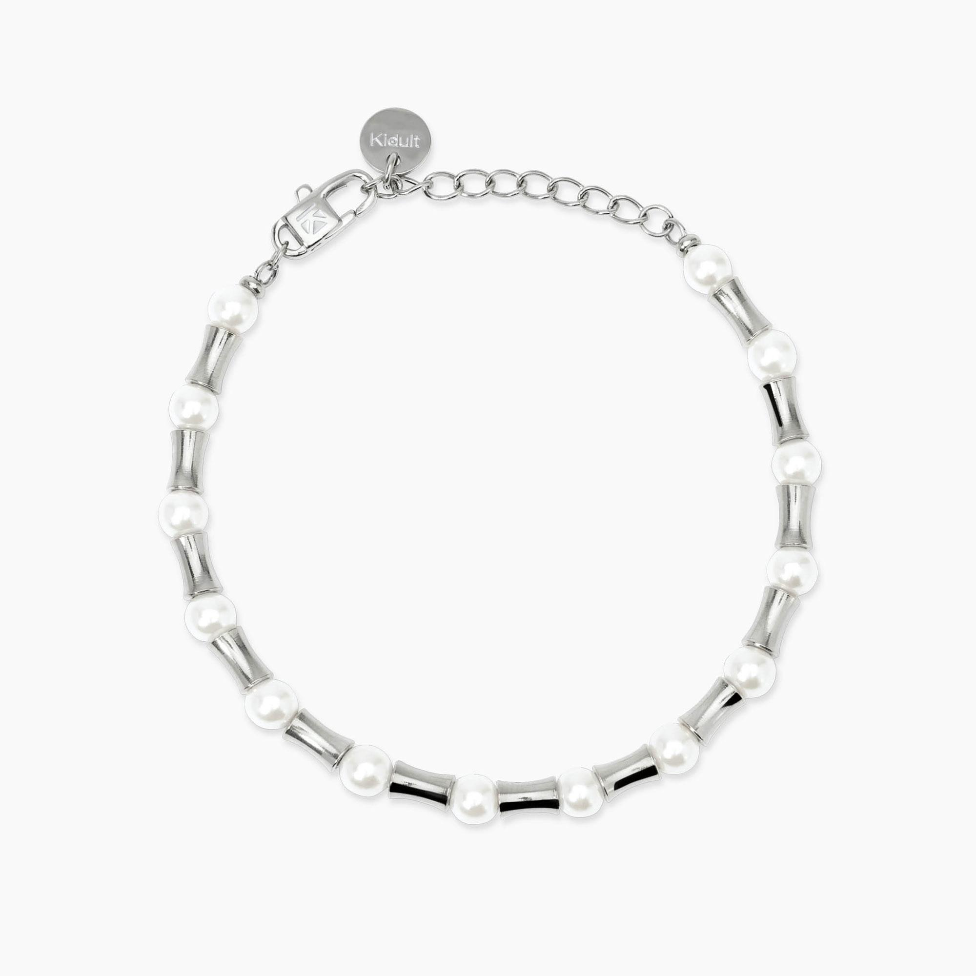Bracciale Donna Kidult con Elementi Bambù e Perle Conchiglia