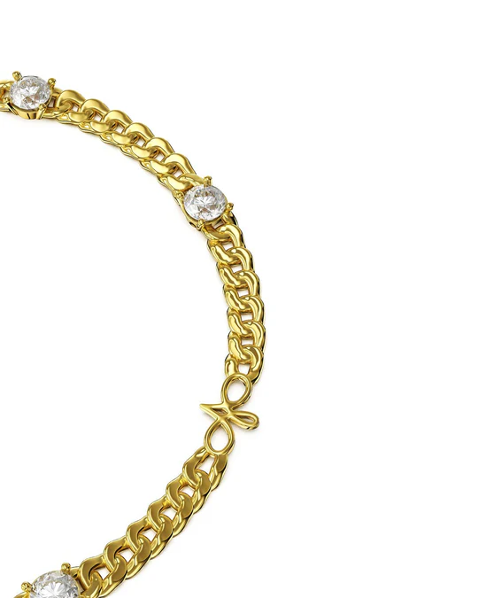 Bracciale Donna Amabile Light Dorato Regolabile con Logo e Zirconia 