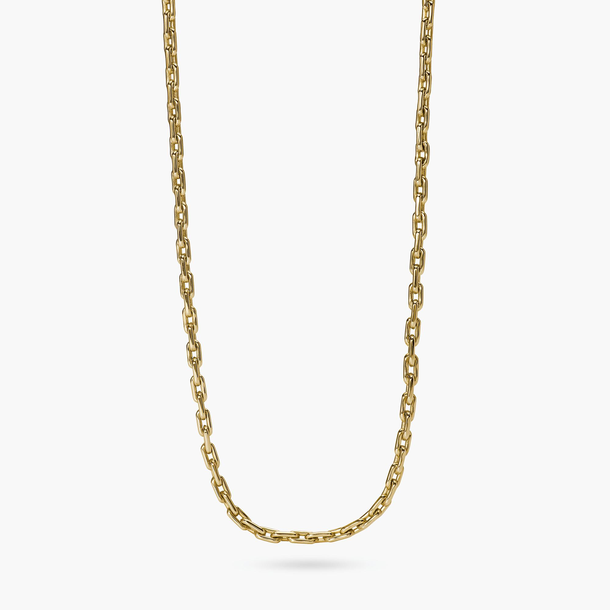 Collana Uomo Kidult con Maglie Allungate in Acciaio Dorato