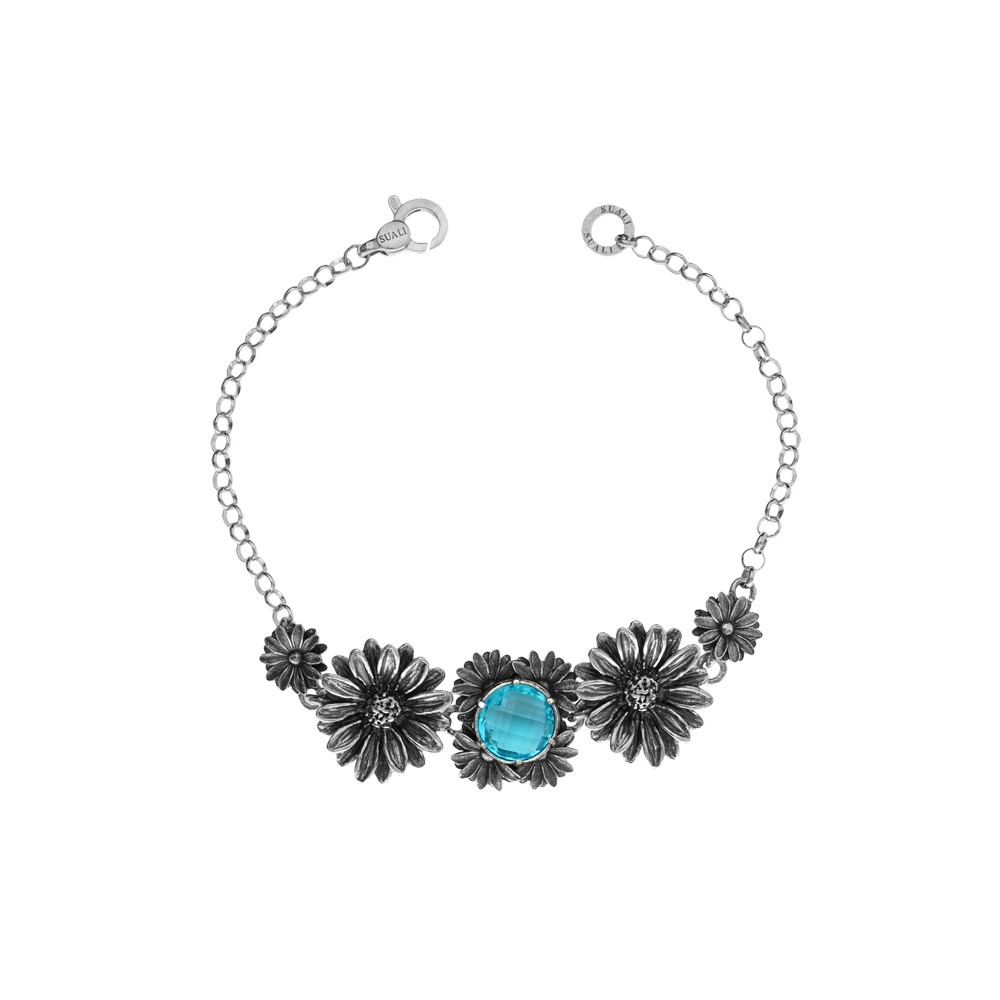 Bracciale Donna Suali "Margherite" con Gemma Azzurra 