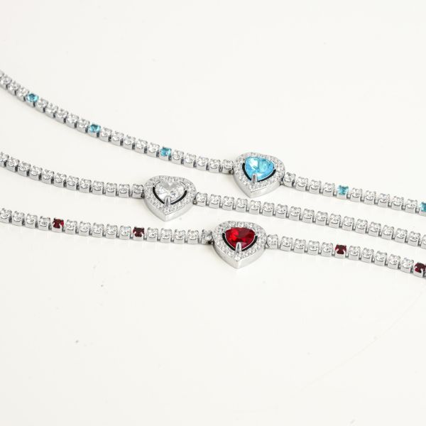 Bracciale Boccadamo con Cuore di Strass e Zircone 