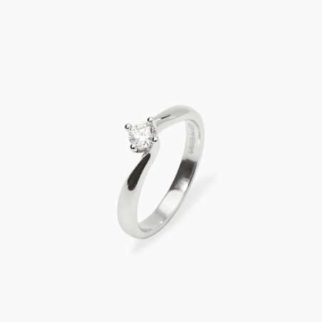 Anello Solitario Donna Mabina My Diamond in Argento e Diamanti Lab-Grown 