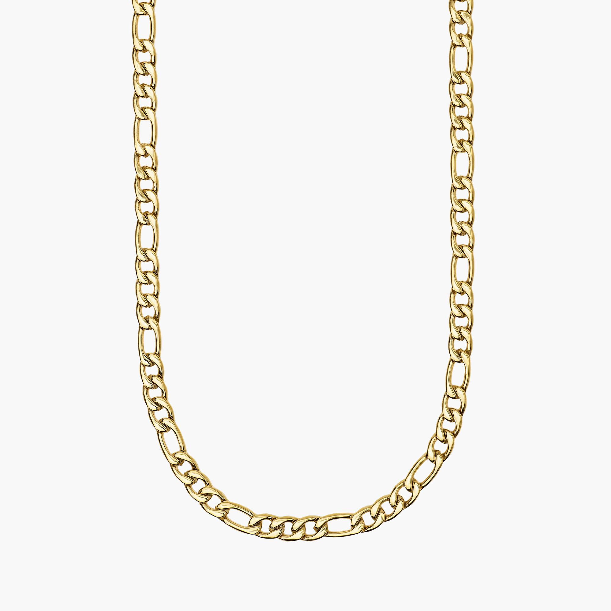 Collana Uomo Kidult in Acciaio Dorato con Catena Figaro 