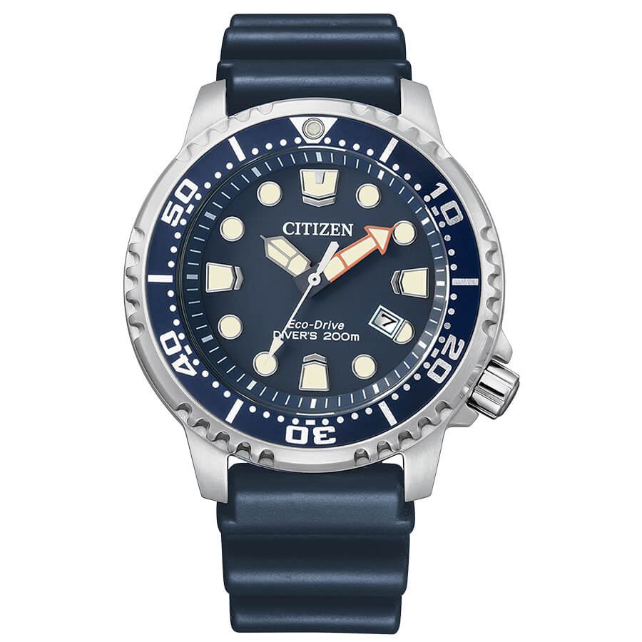 Orologio Uomo Citizen Diver's Eco-Drive 200 mt con Quadrante Blu 44 mm 