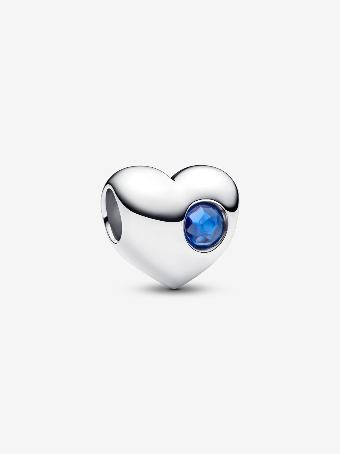 Charm Pandora Cuore con Pietra Blu Settembre da Incidere