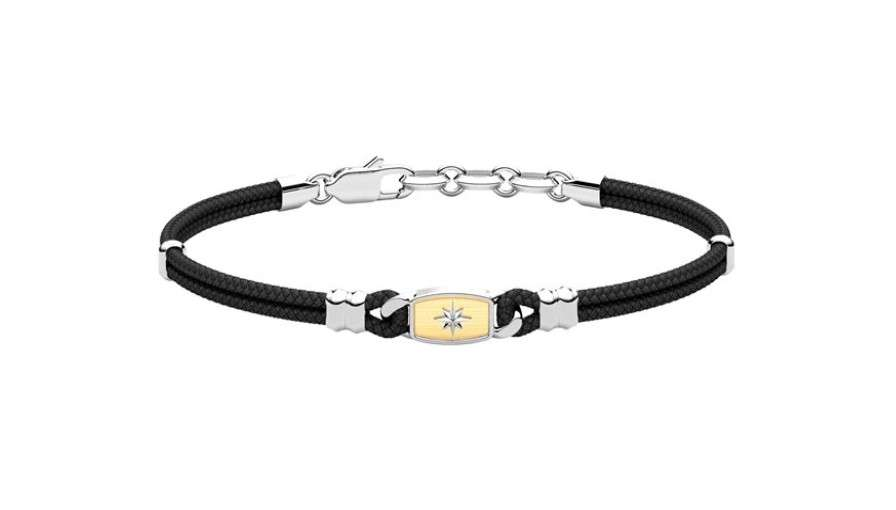 Bracciale Uomo Zancan Rosa dei Venti in Argento e Oro Giallo 